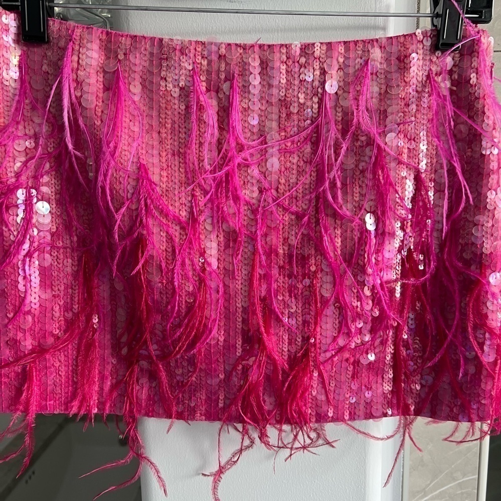Retrofete Athana sequin feather-trim skirt - Picture 12 of 16